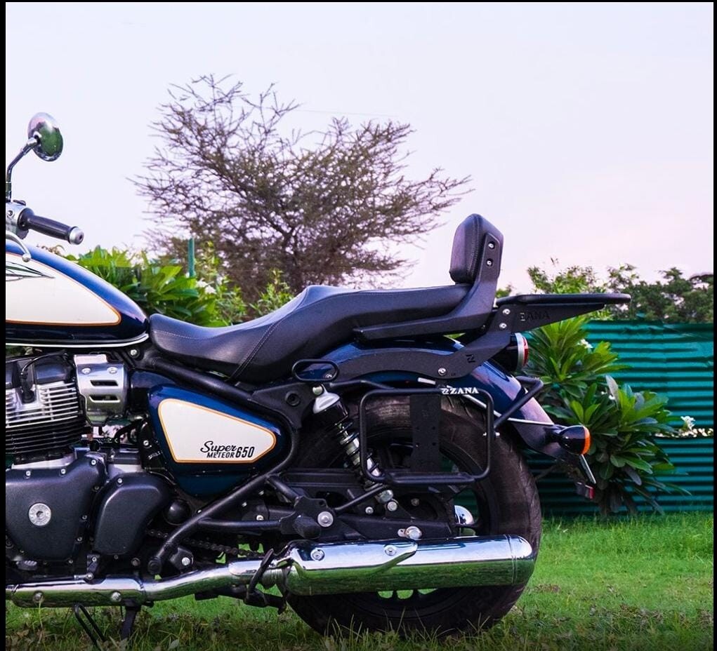 TOP RACK WITH BACKREST MS FIT FOR ROYAL ENFIELD SUPER METEOR 650