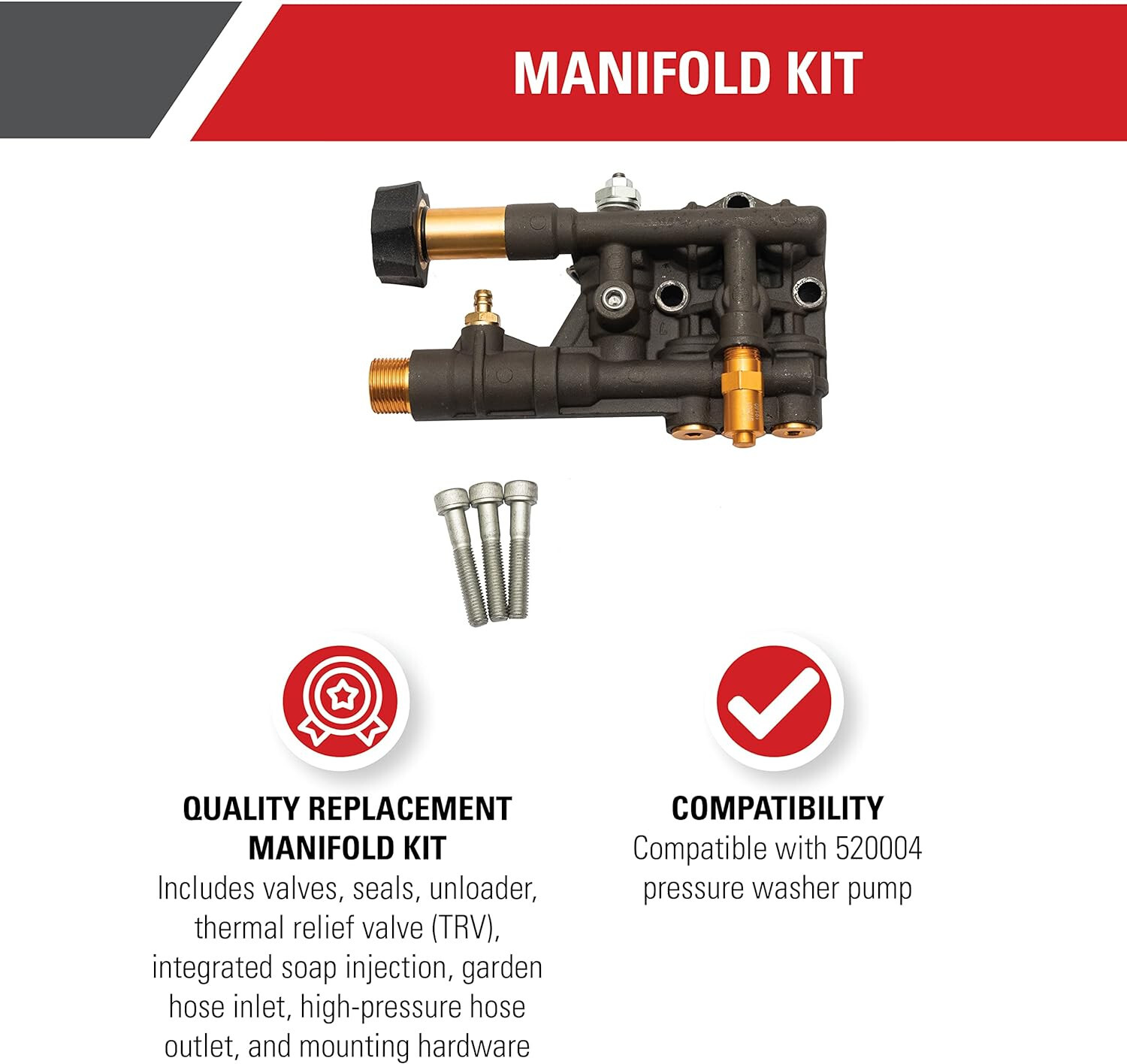 7110163 Simpson Genuine OEM Pre-Assembled Manifold Kit Assembly with Bolts