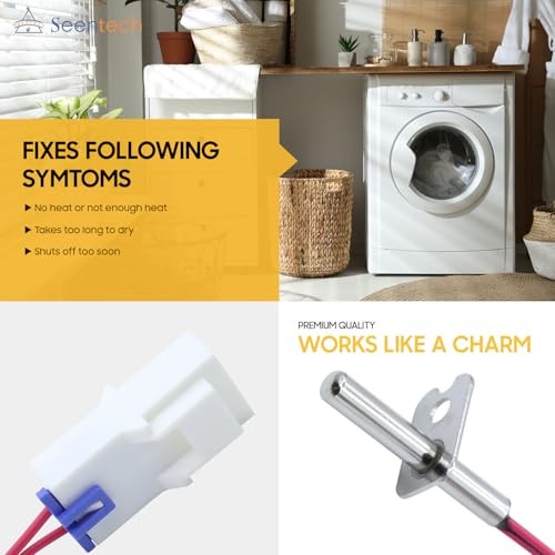 Dryer Thermistor Sensor Replacement – Compatible with Models Using Part
