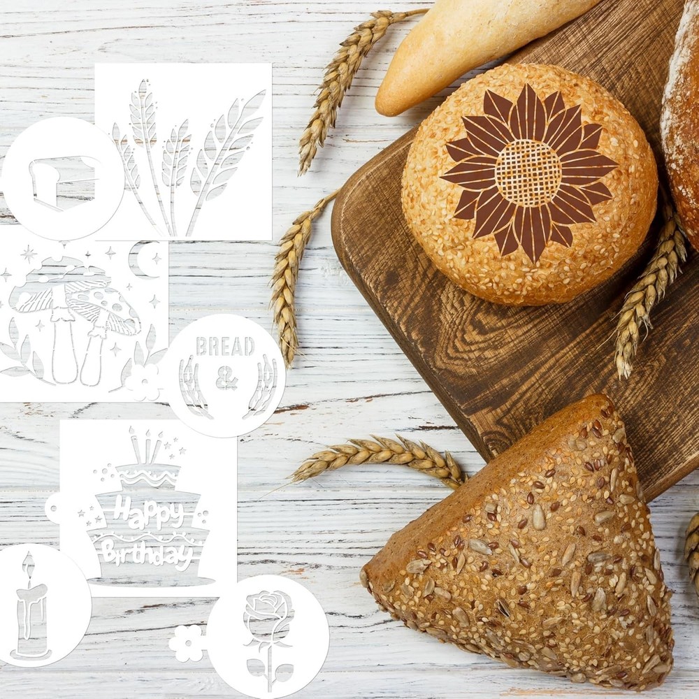 Bread Stencils Sourdough 24 Pcs Bread Stencils Baking Sourdough Bread Baking