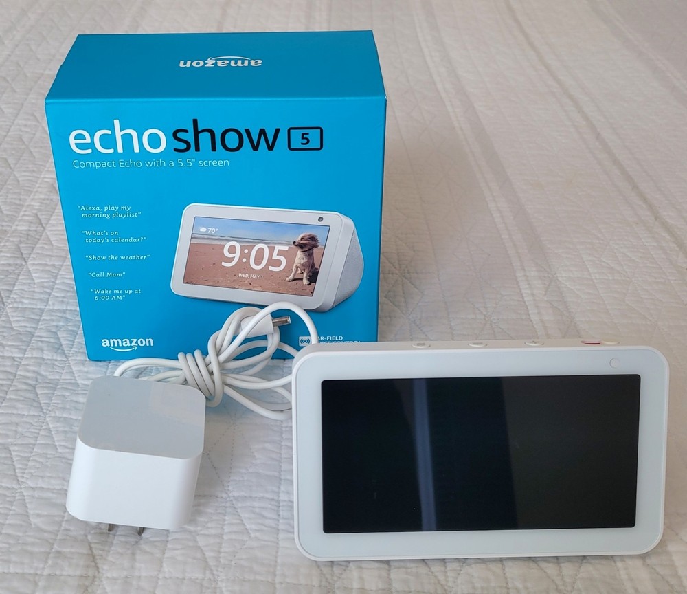 Amazon Echo Show 5 (2nd Gen) Smart Display Speaker w/Alexa - White