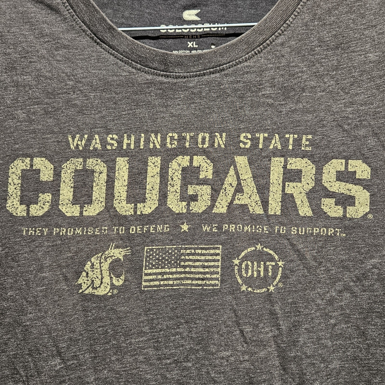 Colosseum T-Shirt Men's Size XL Cougars OHT Military Heathered Black 114166