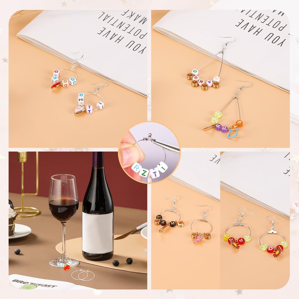400 Piece Earring Making Kit Includes Hooks Rings and Backs for Jewelry Making