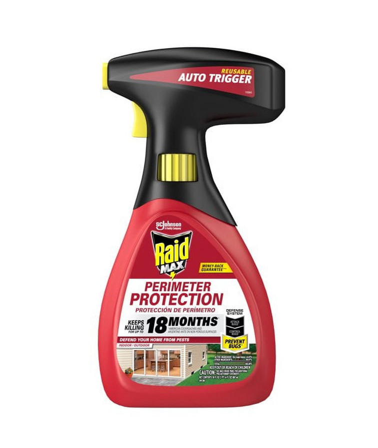 Raid Max Perimeter Protection Bug Killer Spray pests 30 fl Oz -6