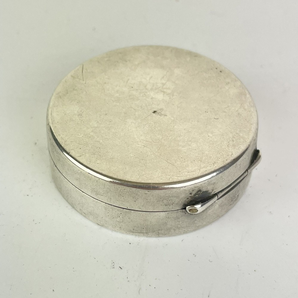Antique Victorian Solid Silver Cased Compass 4.5cm Wright & Davies London 1896