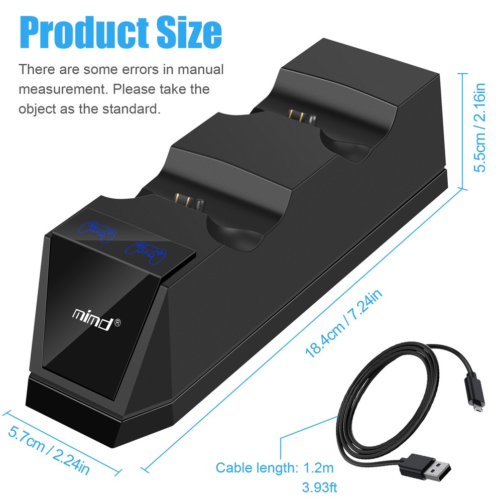 Controller Charging Station Dock for PlayStation 4 PS4 Controller Charger Stand