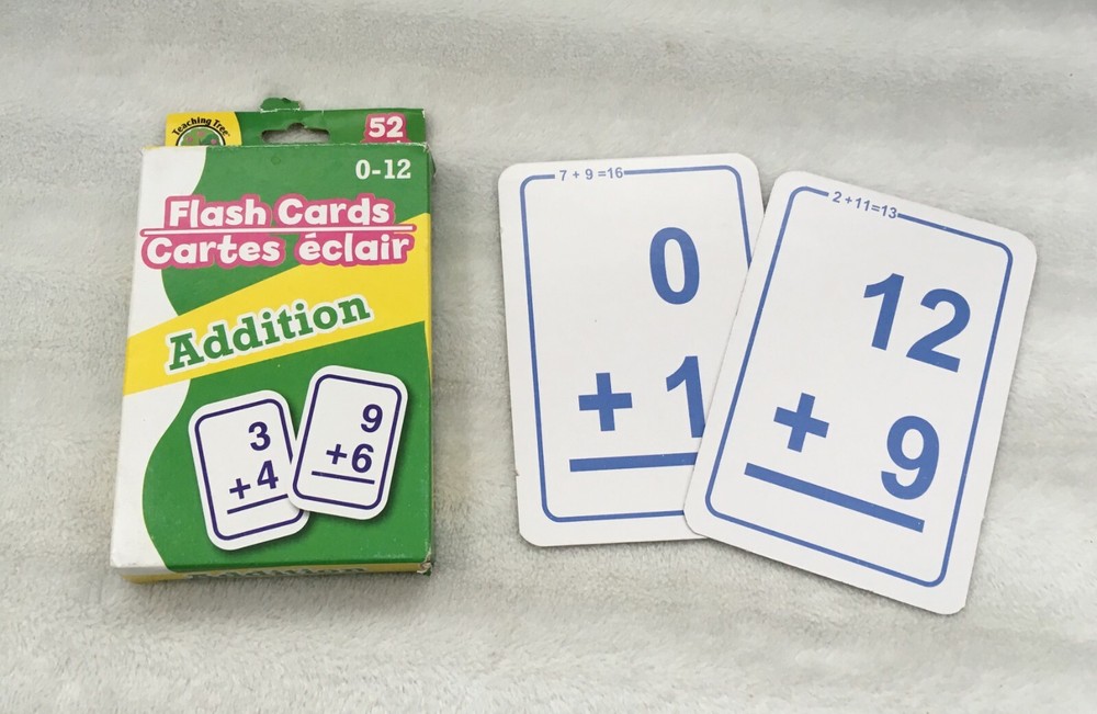 TEACHING TREE FLASH CARDS DIVISION & ADDITION / 52 CARDS IN EACH