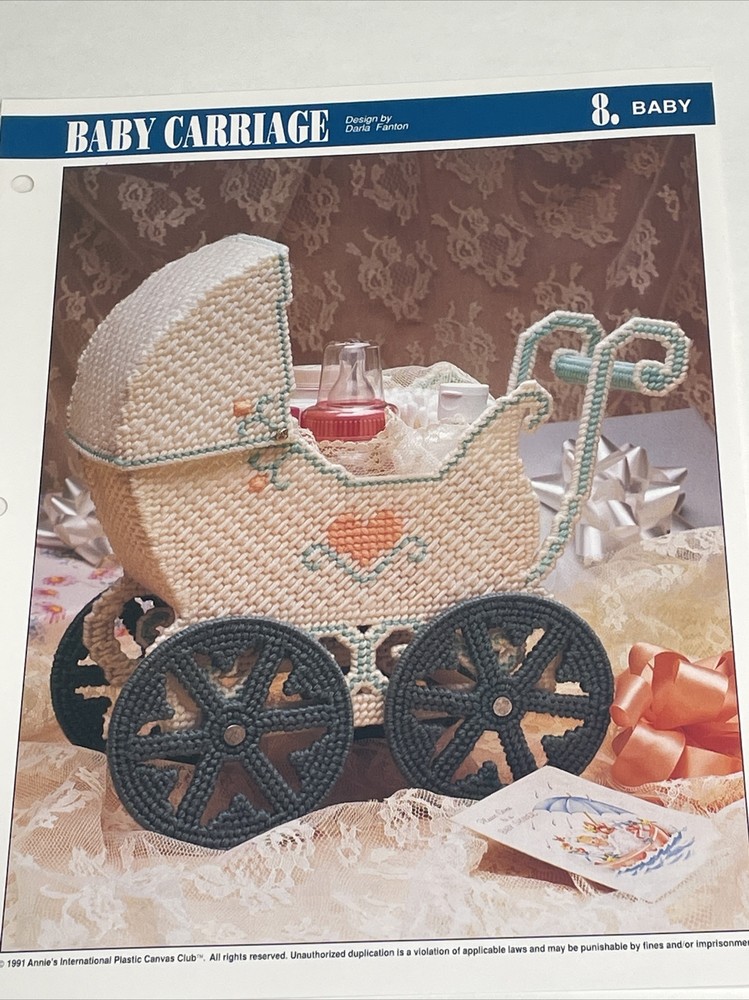 Baby Carriage Annie's Plastic Canvas Pattern