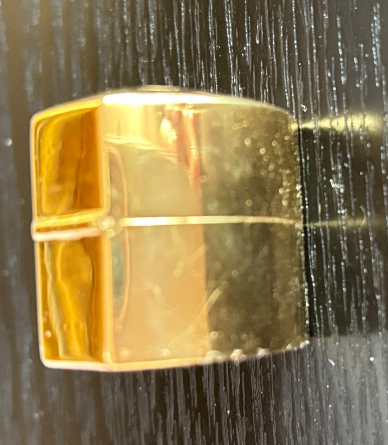 ANTIQUE RING BOX, 14KT PLATED STERLING SILVER, Howard & Co. Fifth Ave, New York