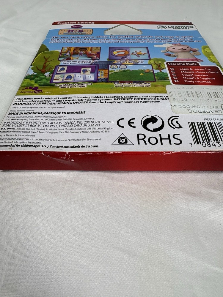 LeapFrog Doc McStuffins Problem Solving Learning Game LeapPad LeapsterGS NEW