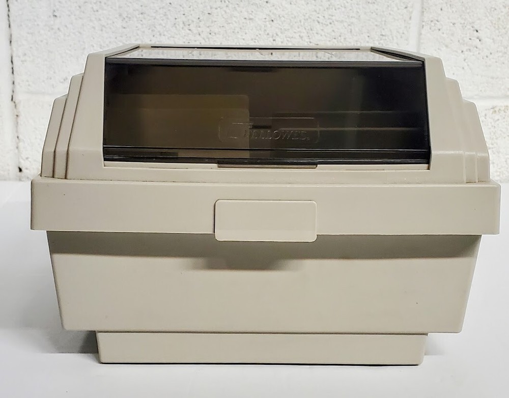 Fellowes 1980s Floppy Disk Media Organizer Vintage Storage Box
