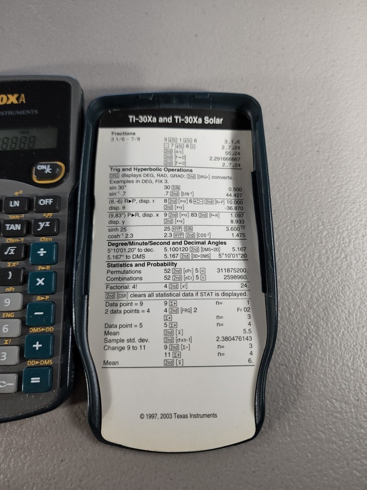 Texas Instruments TI-30Xa Scientific Calculator Bundle