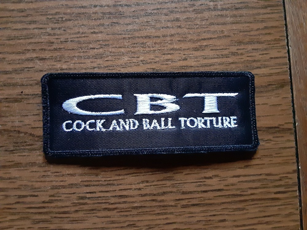 C B T,SEW ON WHITE EMBROIDERED PATCH