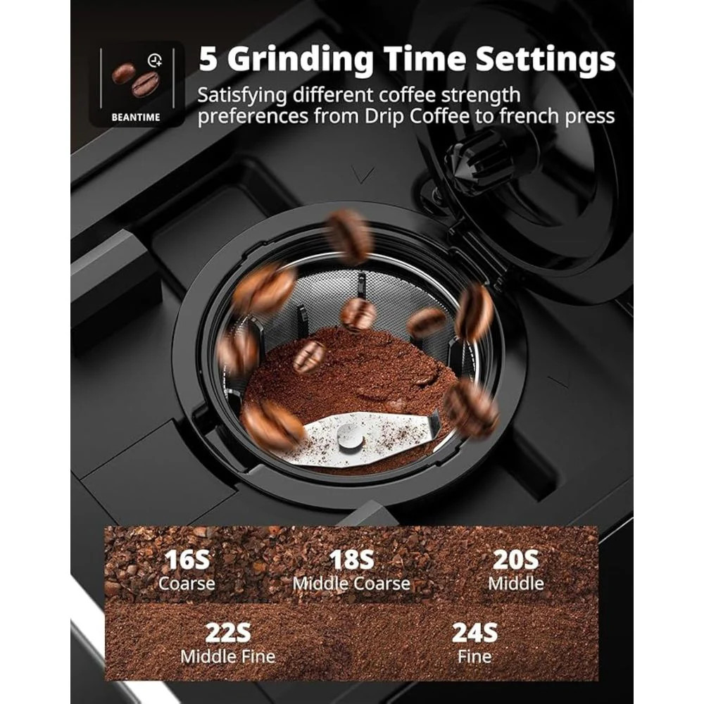 CGM511 Grind & Brew Coffee Maker with Built-in Grinder, Black