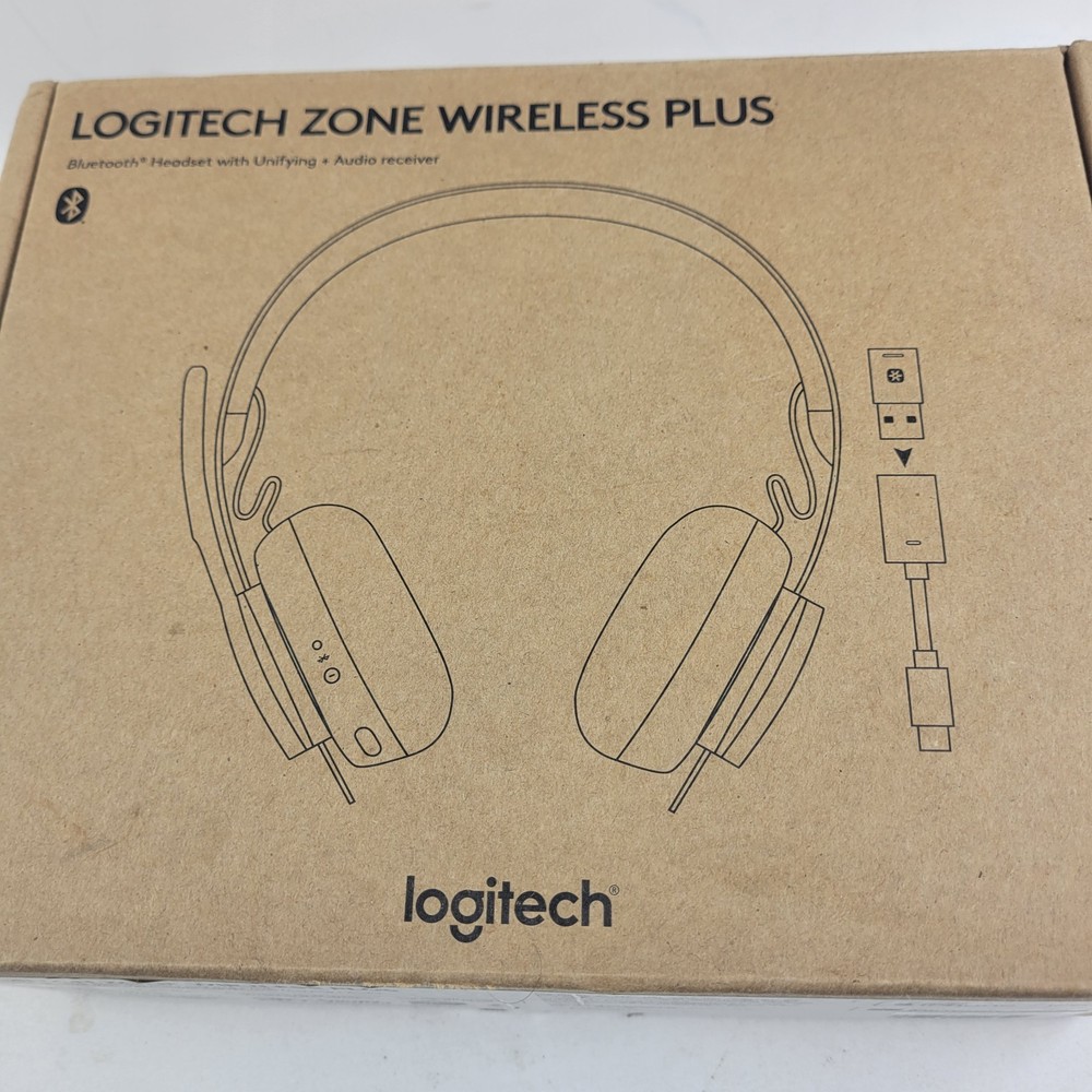 Logitech Zone Wireless Plus Headset Model A00082 Brand New Open Box