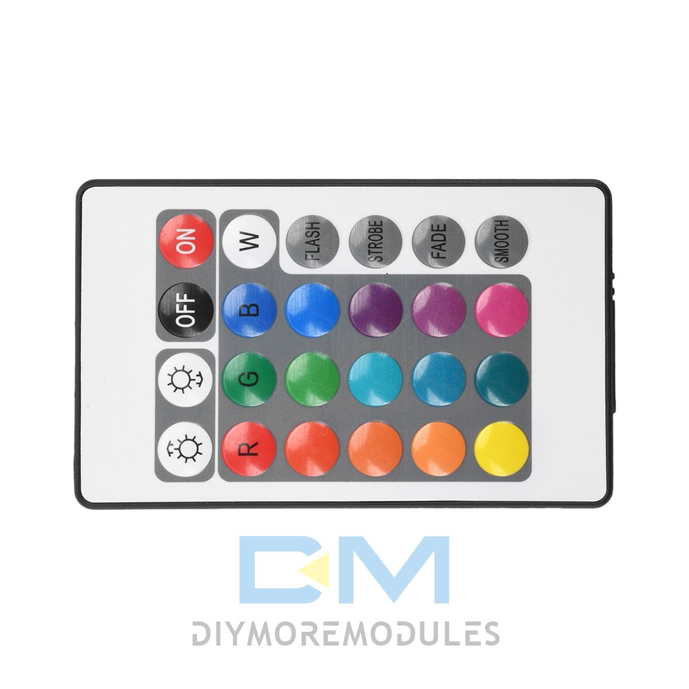 DC 5V RGB Light Board 24 Key IR Wireless Remote Control Switch LED Control