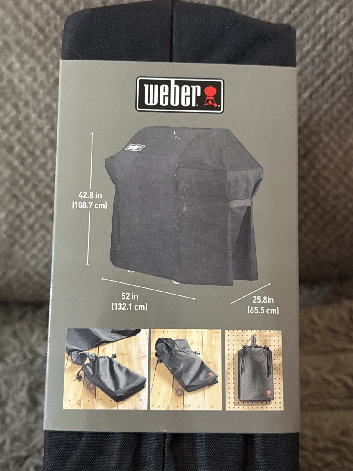 Weber 7106 Grill Cover For Spirit 220 and 300 Series, 52 x 42.8 Inch Black Color
