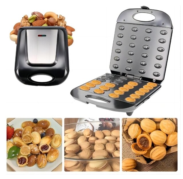Electric Walnut Cake Maker 24 pcs Capacity Electric Nut Waffle Bread Maker