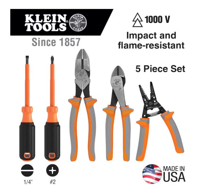 Klein Tools 1000V Insulated Tool Set, 5-Piece