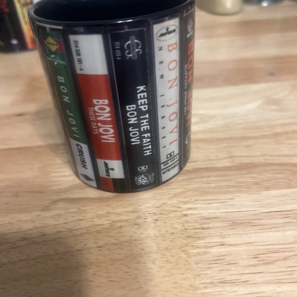 Classic Rock coffee Mug Inspired by cassette tape stack