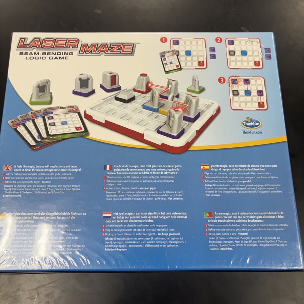 ThinkFun Laser Maze Beam-Bending Logic Game. 60 Challenges. New Sealed