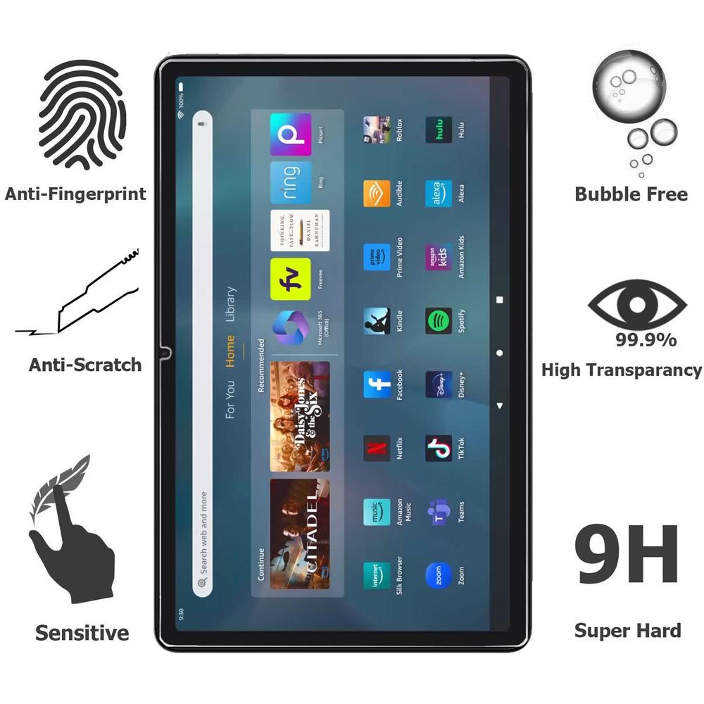 Tempered Glass screen protector Guard Shield for Amazon Fire Max 11 (11 inch)