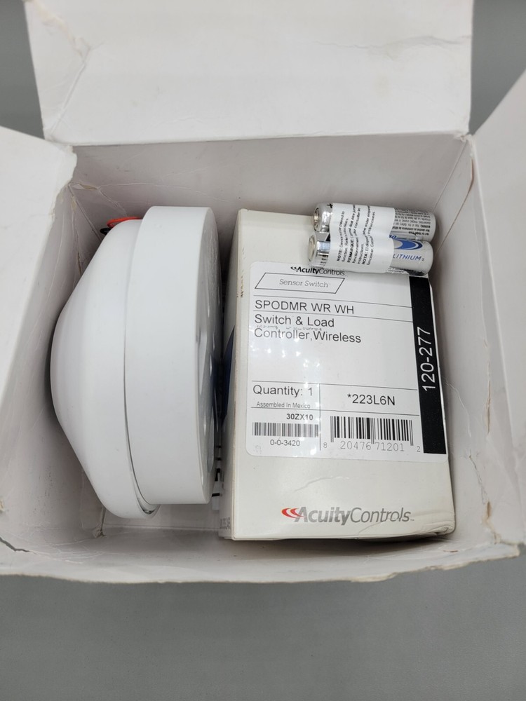 New Acuity SPODMR WR WH K4 Wall Switch & Load Occupancy Controller Kit Wireless