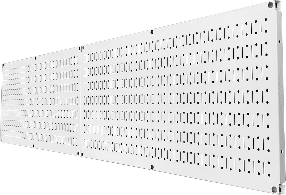 Powder-Coated White Pegboard Panels for Efficient Garage Tool Storage & Display