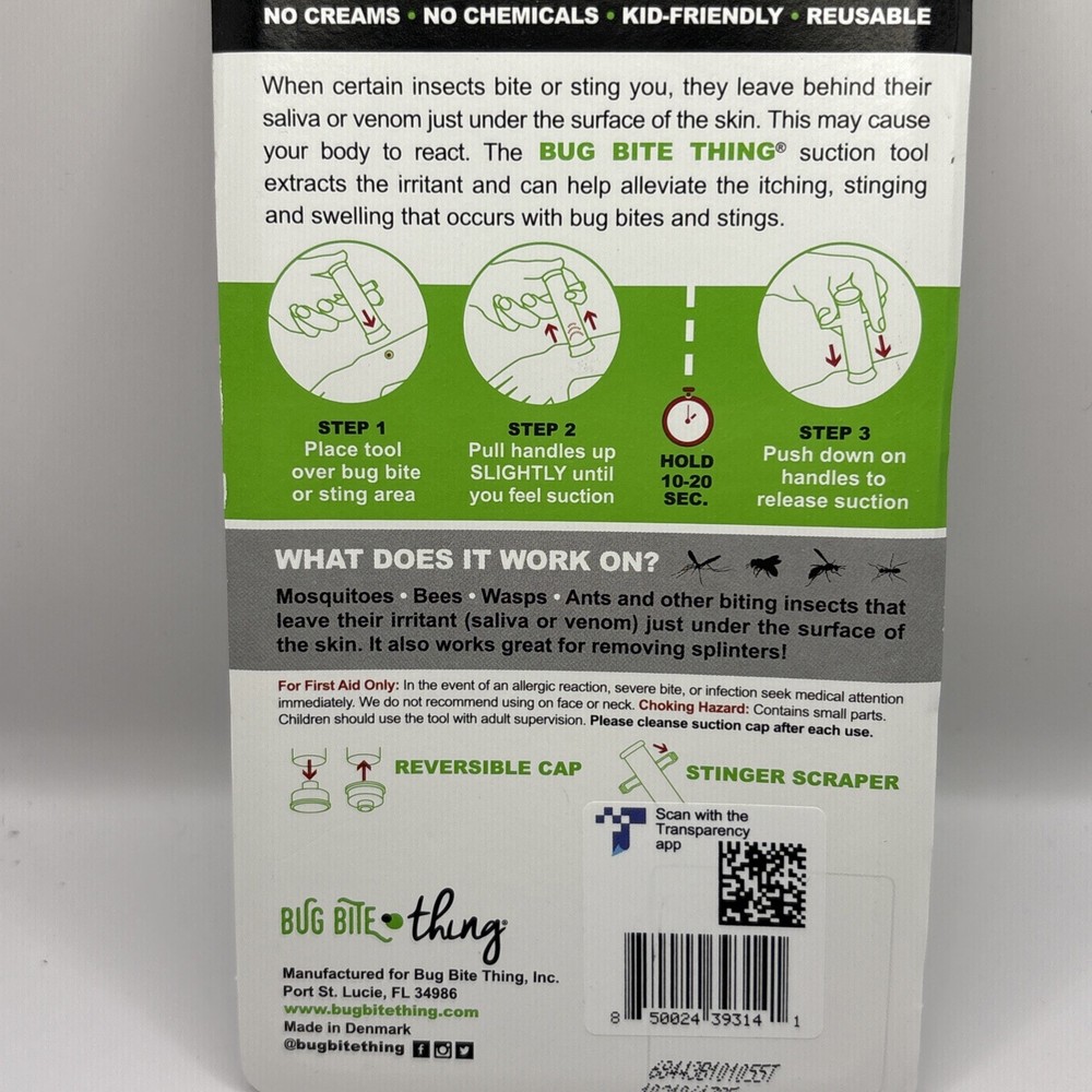 Bug Bite Thing Suction Tool Blue Insect Bite & Sting Relief NEW