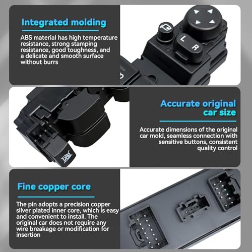 Power Window Switch - Compatible with 2007-2012 Mazda 2/Demio (Replaces DF74
