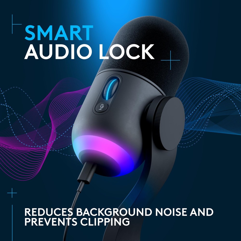 Logitech Yeti GX Dynamic RGB Gaming Mic with LIGHTSYNC Black.