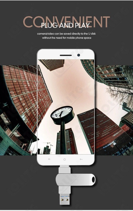 4in1 USB Flash Drive PC for iPhone Android Memory Backup u Drive OTG Stick