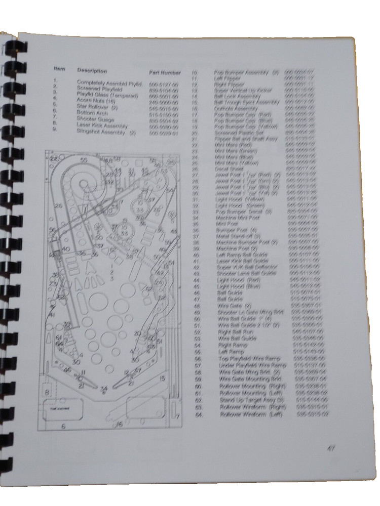 Time Machine Pinball Machine Manual & Schematics - Data East