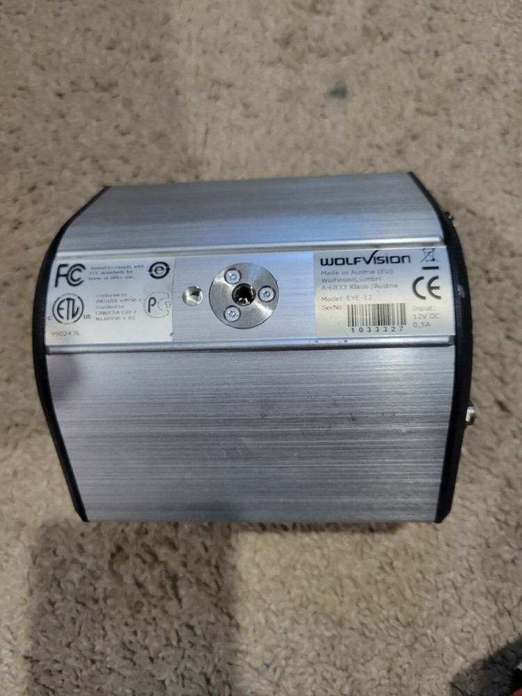 Wolf Vision EYE-12 Advanced Live Image Camera Wolfvision - Untested