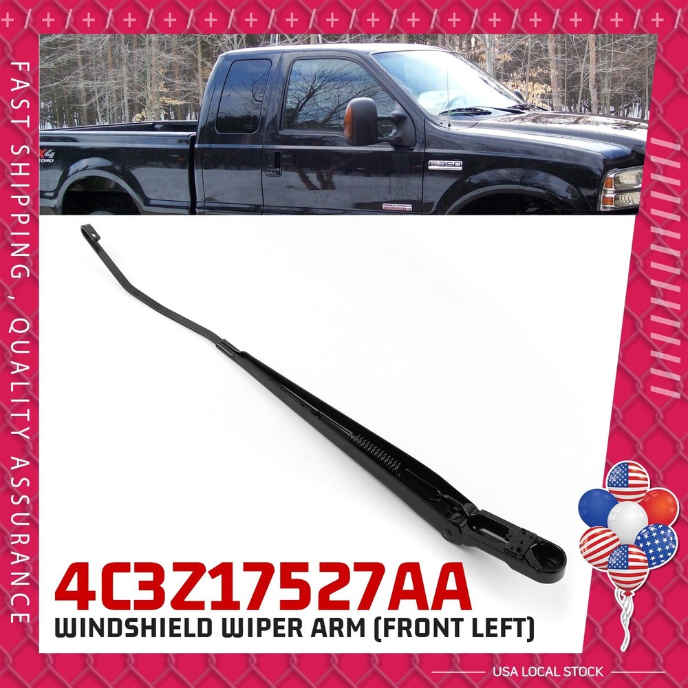 Front Windshield Wiper Arm Left For Ford 4C3Z17527-AA Driver Side Replacement