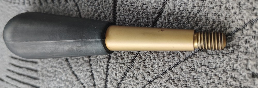🗽COOL VINTAGE BRASS 5" 1/4-20 RUBBER HANDLE