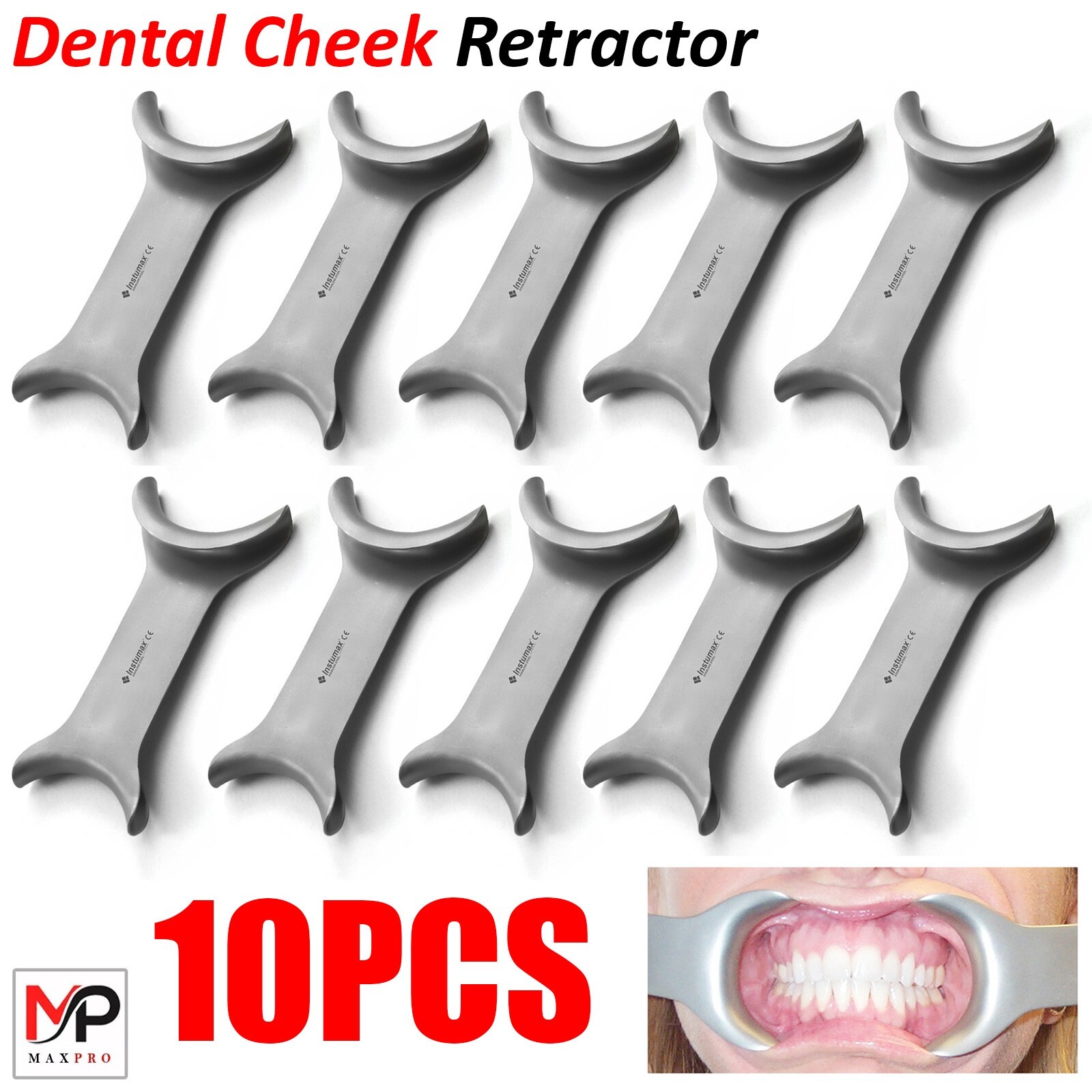 Dental Stainless Steel Mouth Opener Metal Cheek Lip Retractor Double-Head Tool