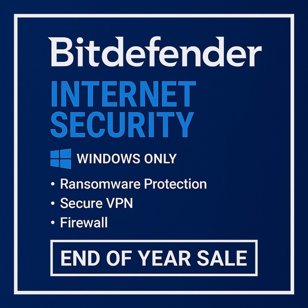 Bitdefender Internet Security - 3 Year 10 Devices WINDOWS DEVICES Activation