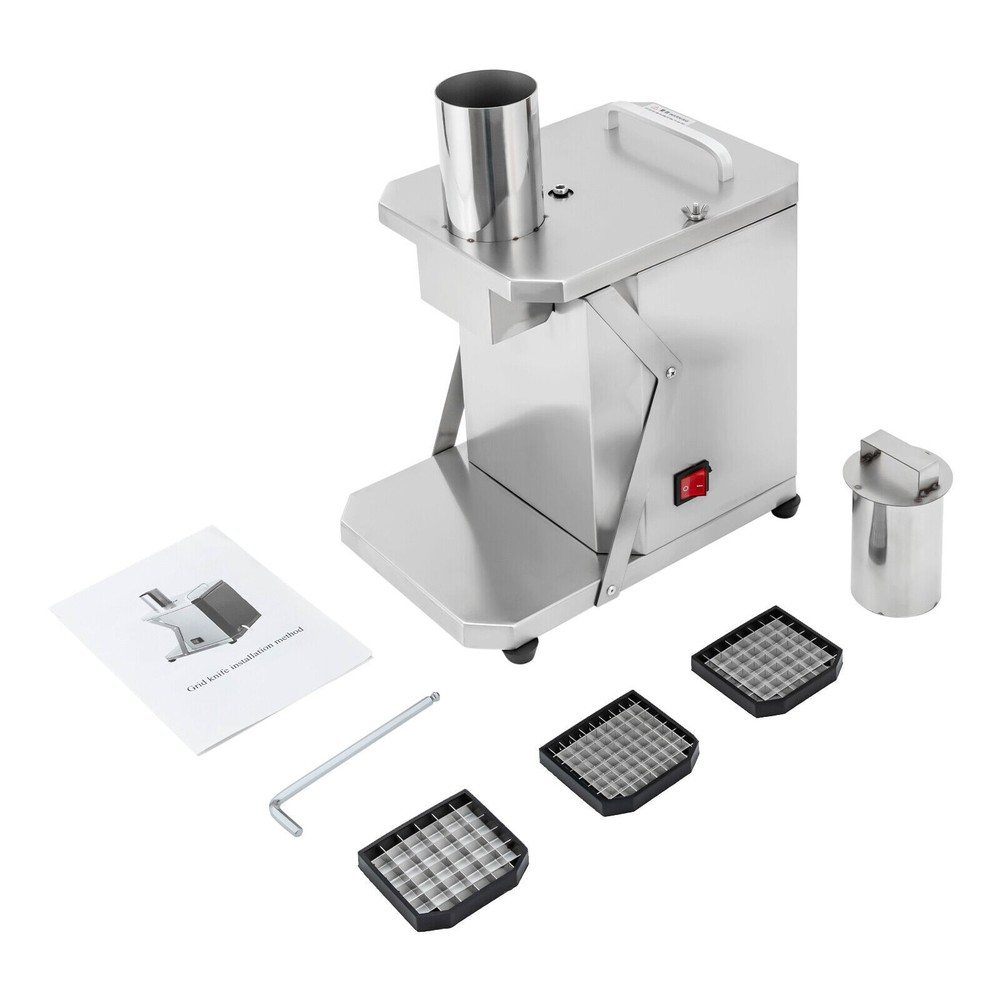 Commercial Electric Vegetable Dicer with Three Blade Sizes for Efficiency
