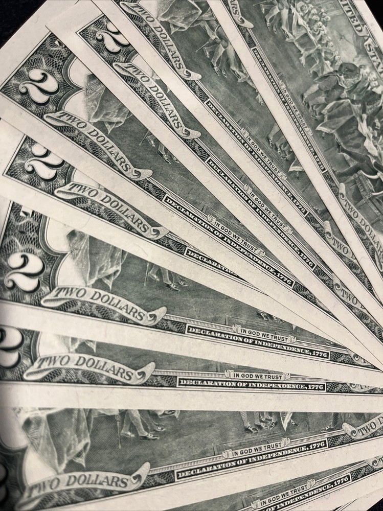 1995 Two Dollar Bill Uncirculated Sequential Note ($2) UNC - Buying 1 Note