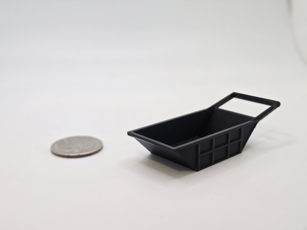 1/87 Scale 12 Cubic Yard Bedding Box in Black