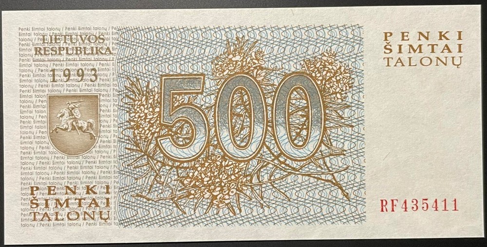 Lithuania 500 talonu 1993 RF