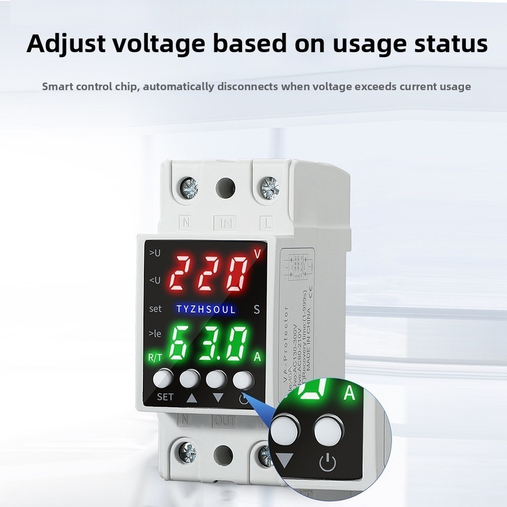 Voltage Protector Smart Device Dual Display LCD Over Under Current Control