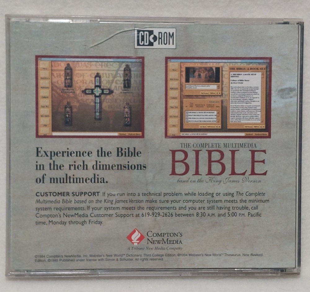 THE COMPLETED MULTIMEDIA BIBLE BASED ON THE KING JAMES VERSION COMPTON'S cd