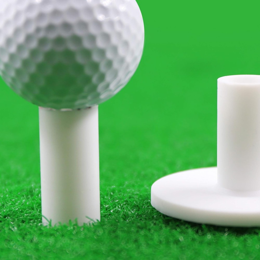 CHAMPKEY Premium Rubber Golf Tees | Excellent Durability 6 Mixed Size, White
