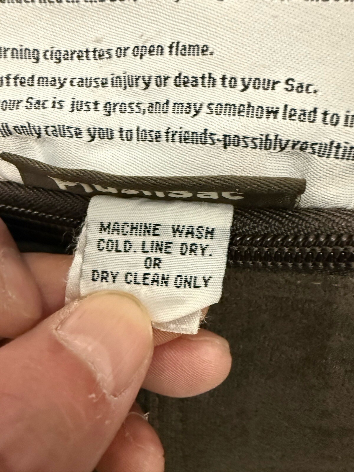 Lovesac Supersac Cover Super Soft Bean Bag Brown Lounge Chair COVER ONLY