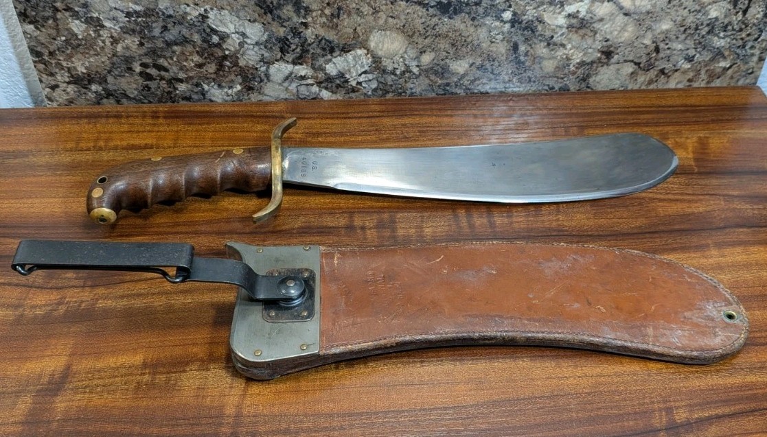 Springfield Armory WWI Era 1909 Bolo Knife w Rock Island Arsenal Scabbard