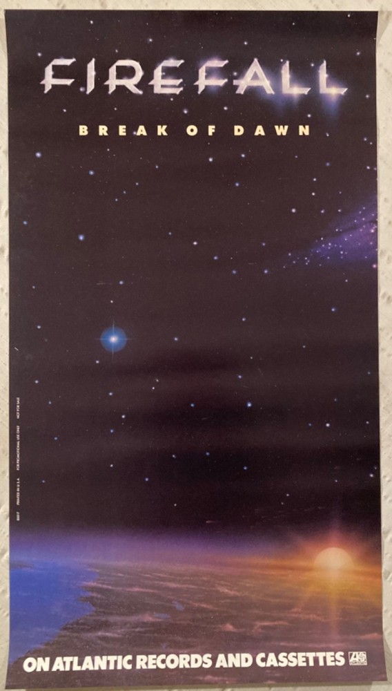 Firefall 1982 Promo Poster Break Of Dawn Atlantic Records D