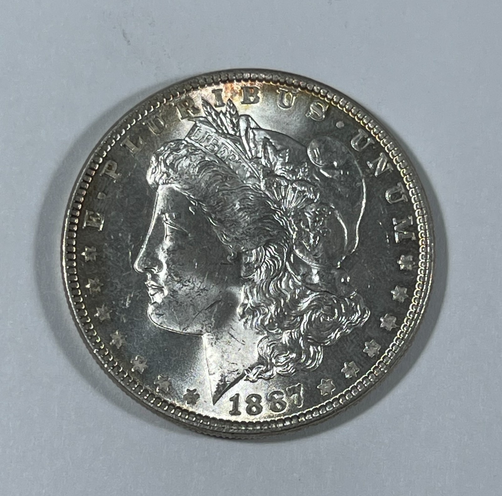1887 Morgan silver dollar (#22174) nice frosty ÇH. BU+