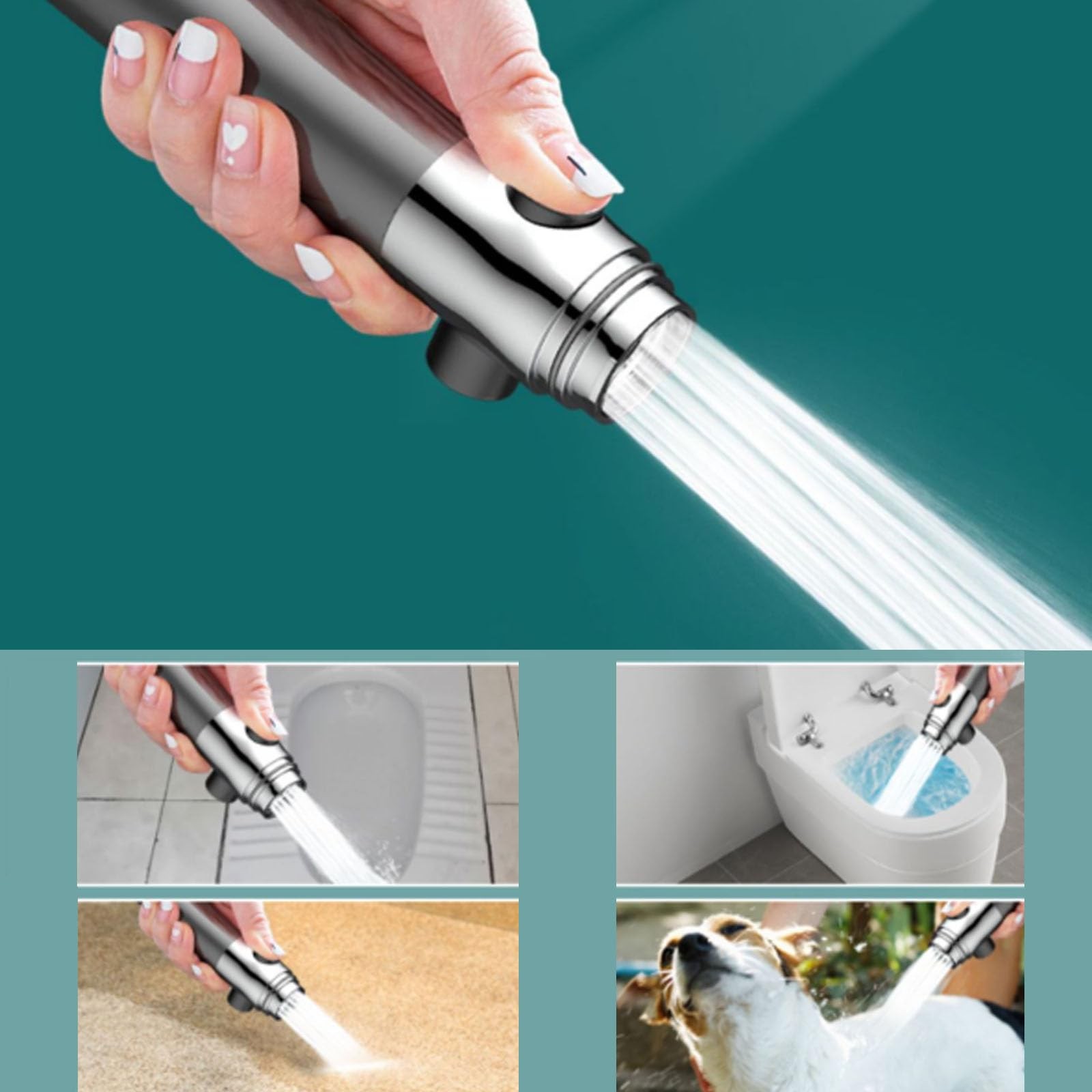 High Pressure Shower Head with Handheld Spray Combo, Rain ShowerHead with Filter